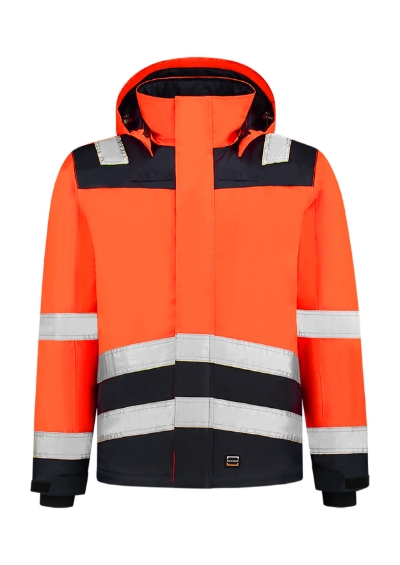 Arbeitsjacke unisex Midi Parka High Vis Bicolor fluoreszierendes orange