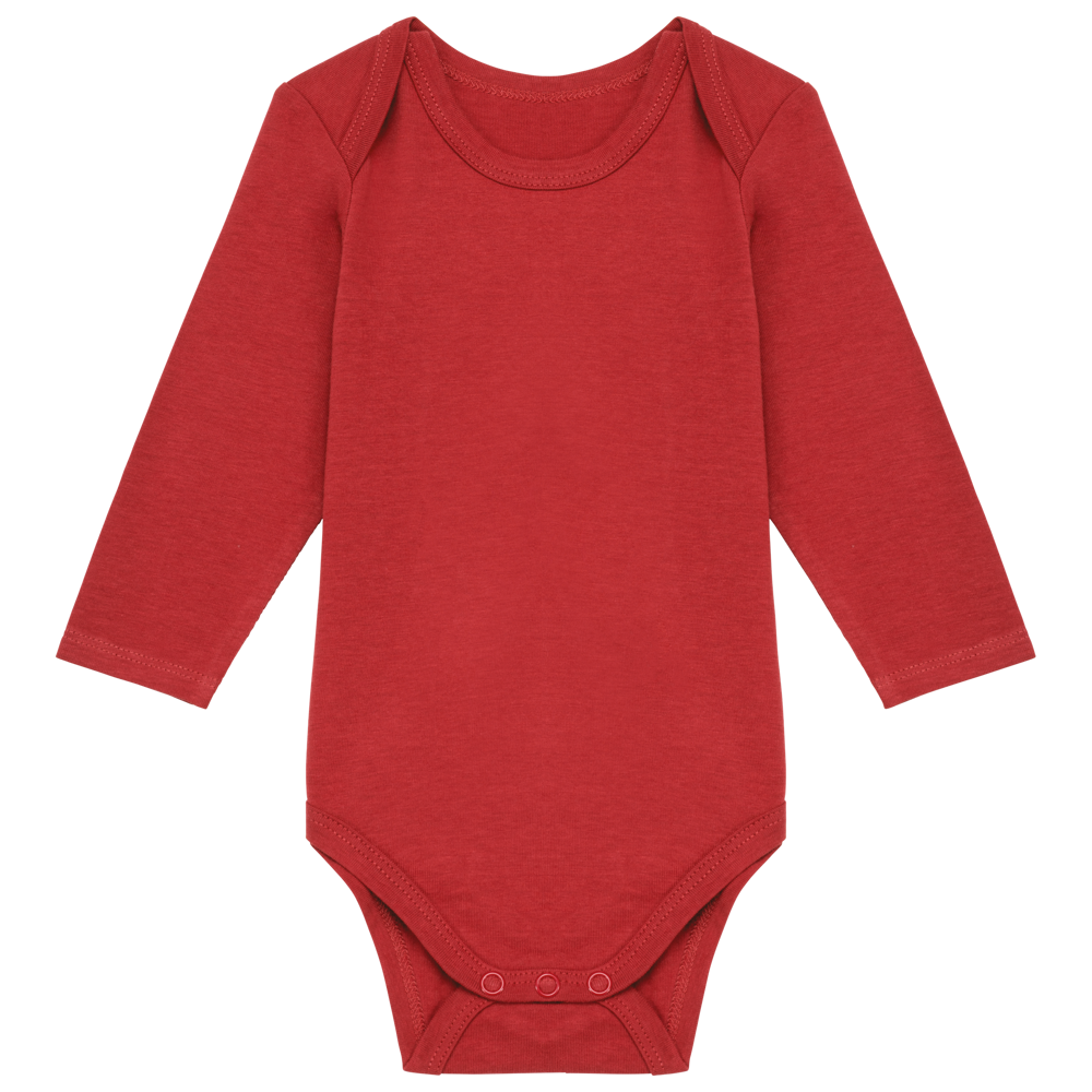 K837 - Body aus Bio-Baumwolle für Babys - Terracotta Red