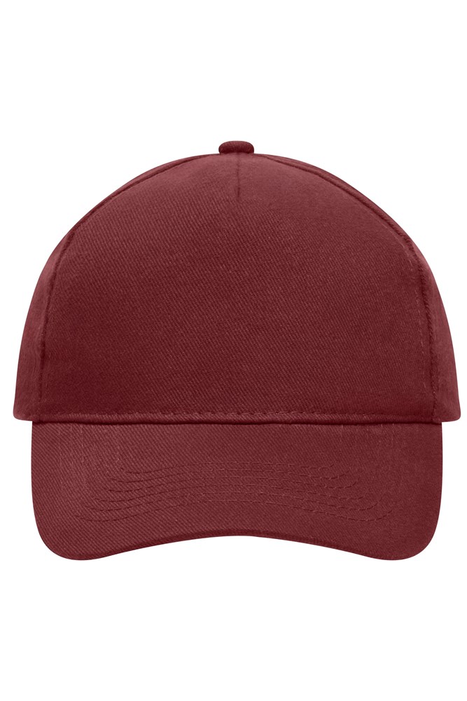 5 Panel Cap Heavy Cotton - Burgundy (ca. Pantone 7427C)