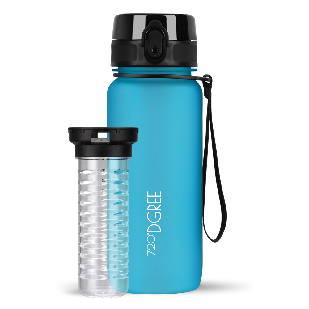 uberBottle Trinkflasche Sky Blue mit Fruchtbehälter