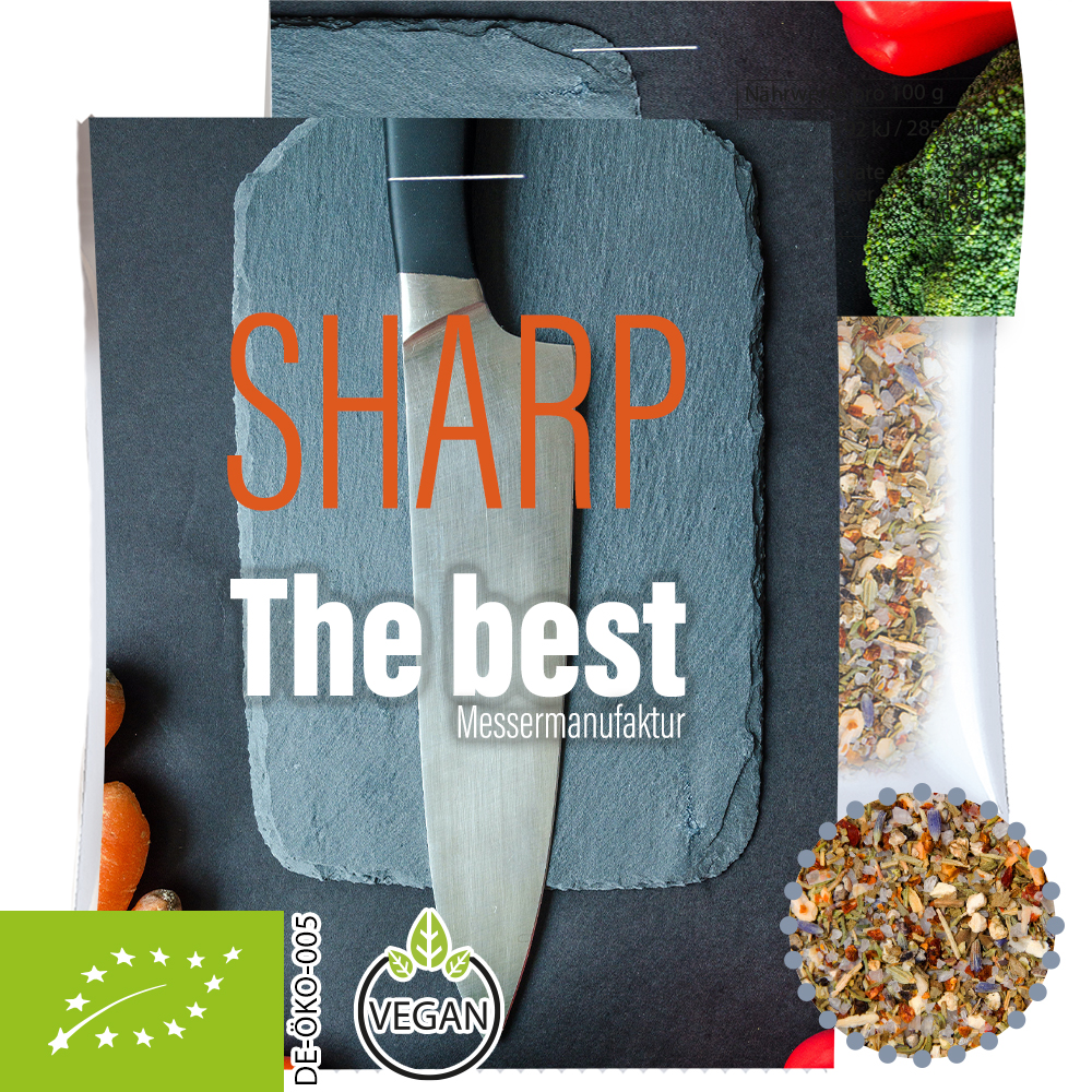 Bio Gewürzmischung Alleskönner, ca. 10g, Express Gewürz Midi-Tüte mit Werbereiter