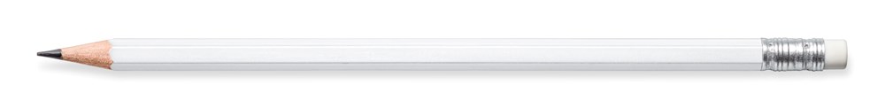 STAEDTLER Bleistift hexagonal, mit Radiertip - weiss