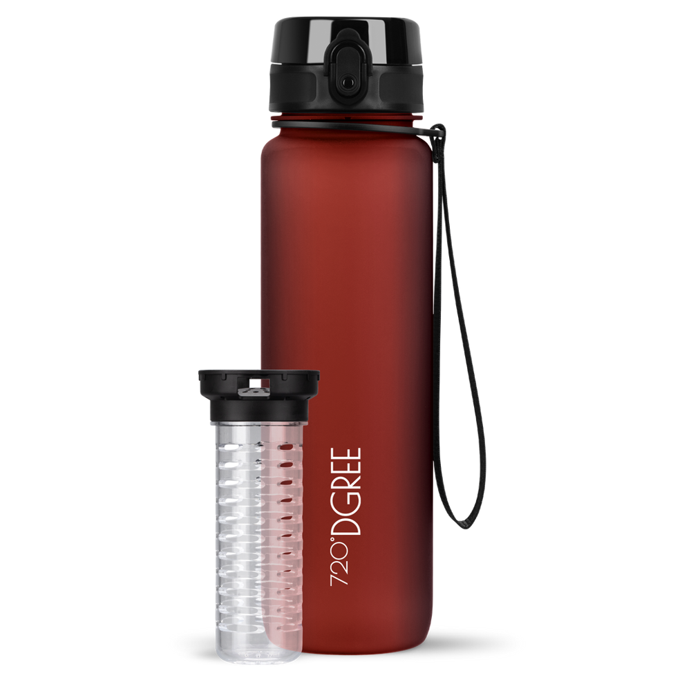 uberBottle Trinkflasche mit Fruchtbehälter - Imperial Red