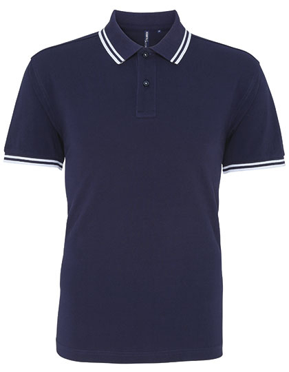 Asquith & Fox - Men´s Classic Fit Tipped Polo - Navy, White