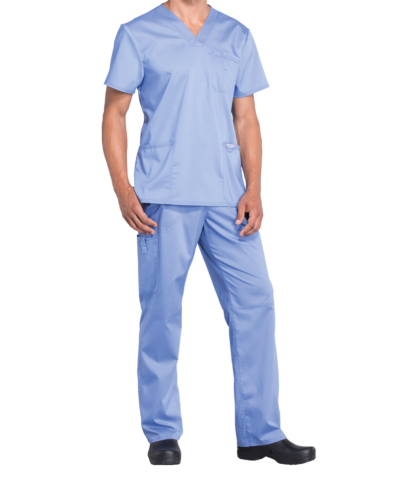 - Herren Top mit V-Ausschnitt - Ciel Blue