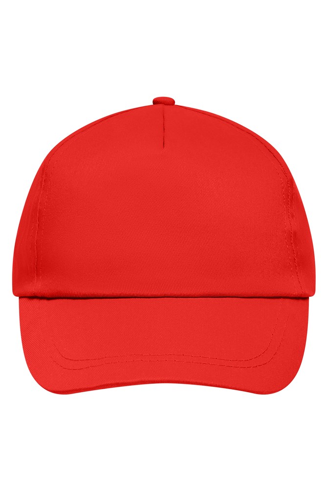 5 Panel Promo Cap Lightly Laminated - Signal-red (ca. Pantone 199C)
