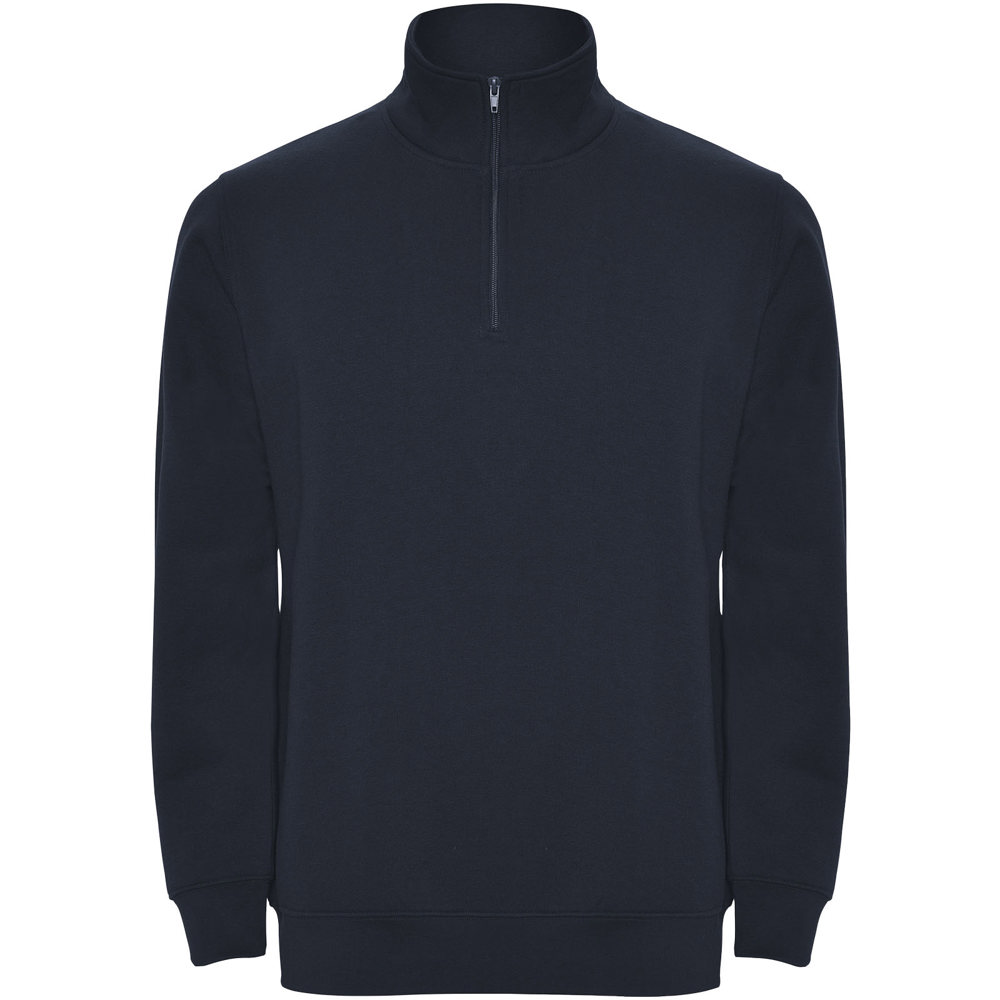 Aneto Pullover mit Viertelreißverschluss - Marineblau