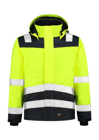 Arbeitsjacke unisex Midi Parka High Vis Bicolor fluoreszierendes gelb