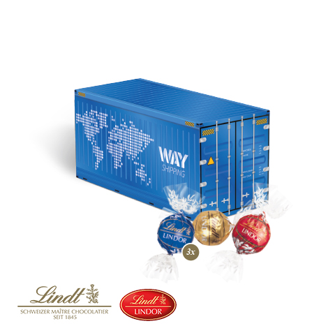 3D Präsent "Container" mit Lindor Pralinés