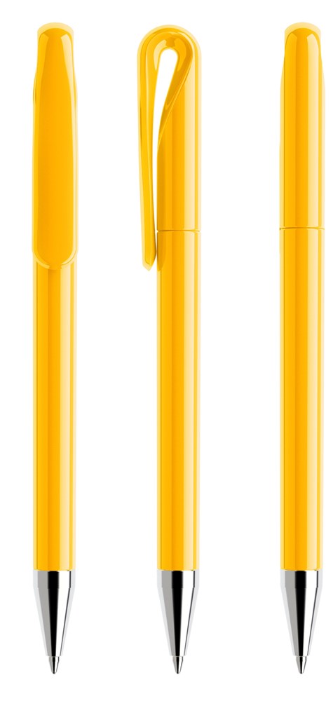 Prodir DS1TPC Polished with Chrome Metal Nose-Cone - Gelb poliert