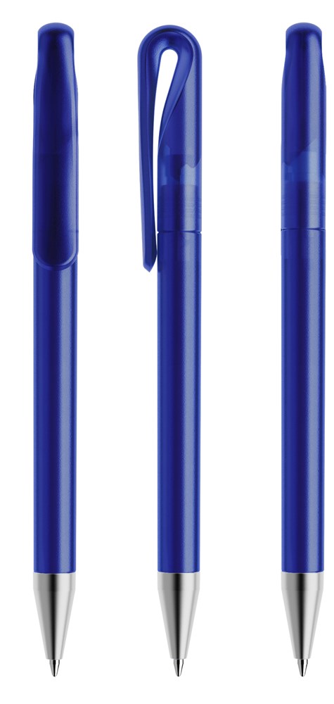 Prodir DS1TFS Frosted with Satin Metal Nose-Cone - Klassikblau gefrostet