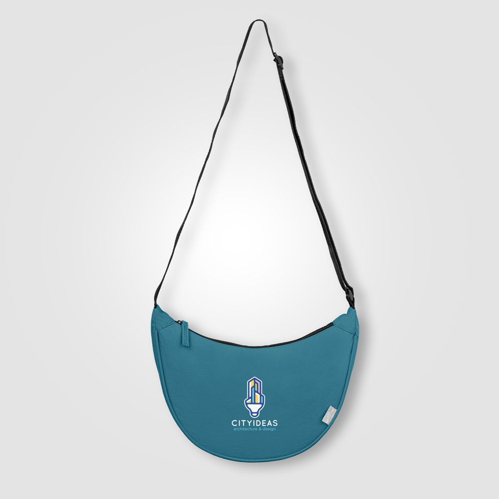 Lucca – Verstellbare Umhängetasche aus rPET-Nylon – 4.5 L - Blaugrün (#006272)