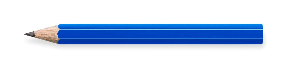 STAEDTLER Bleistift hexagonal, halbe Länge - blau, Pantone 293