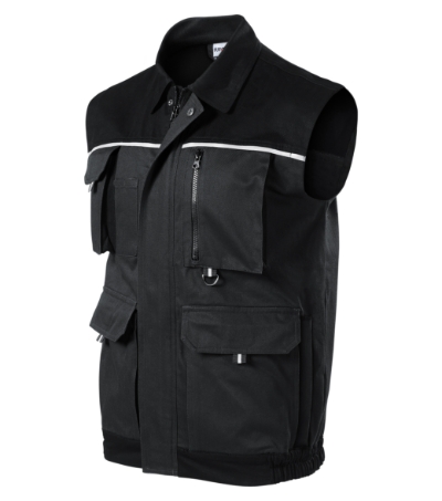 Arbeitsweste Herren Woody ebony grau